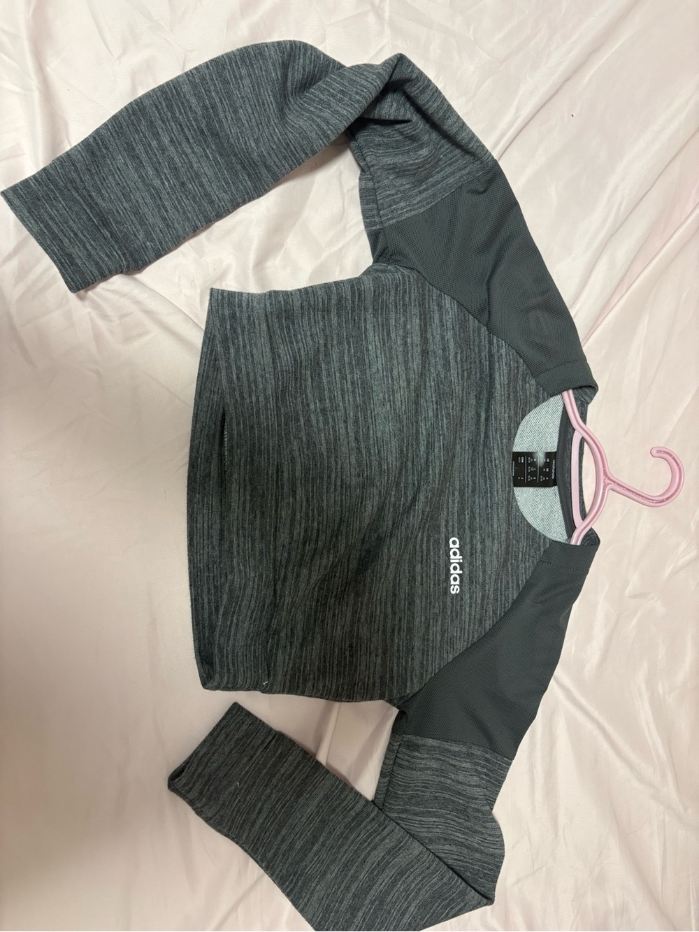 adidas Gray Marled Crewneck Sweatshirt